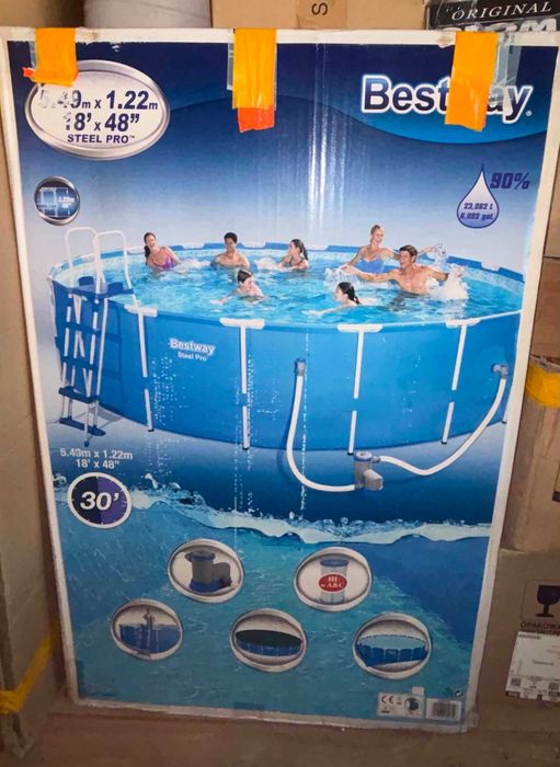 Basen ogrodowy Bestway Steel i Pompa piaskowa