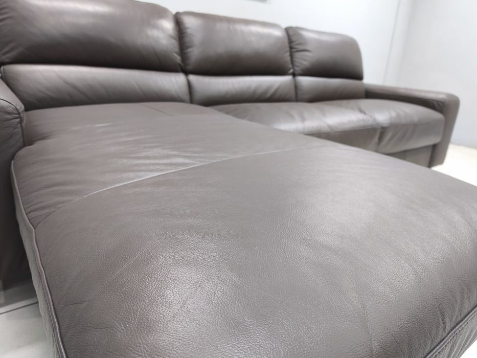 Шкіряний розкладний диван 254х165 см! Кожаный уголок