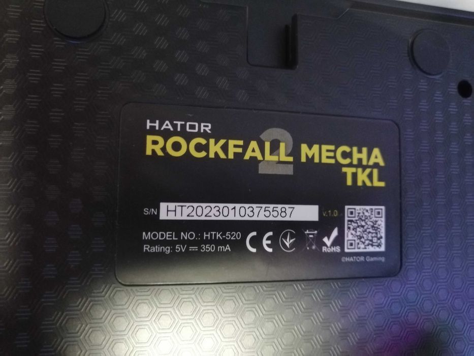 Клавіатура механічна  ігрова HATOR Rockfall 2 Mecha TKL (HTK-520)