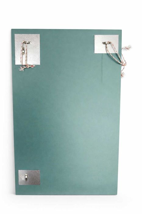 Lustro prostokątne 60x36 cm do łazienki lub przedpokoju z haczykami