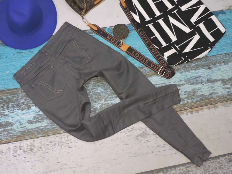Stella Nova Szare jeansy skinny zamki S