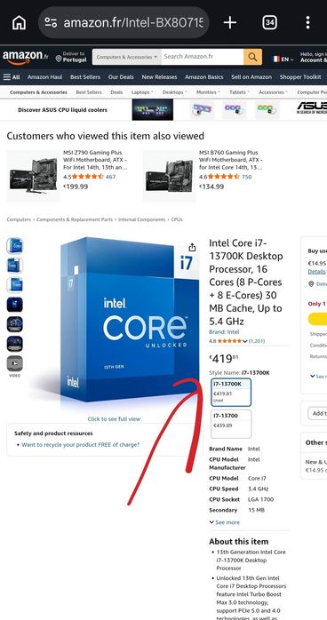 Intel i7 13700K lacrado na caixa