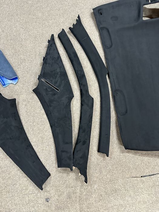 CLK W208 Czarna Podsufitka Suede – Komplet – Odnowiona