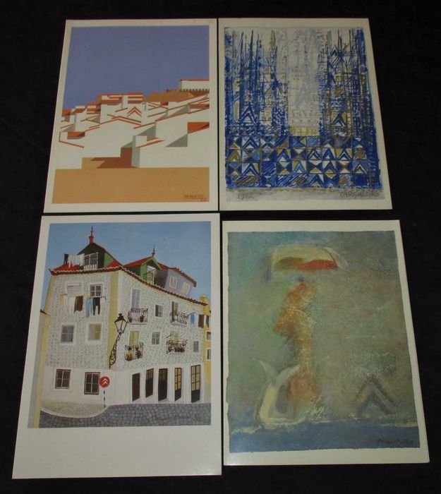 4 Postais Maluda Cargaleiro Alarcão Júlio Citroën