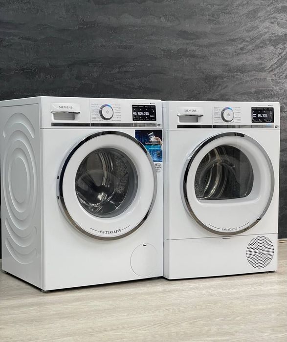 Виставка Комплект Пральна + Сушильна машина Siemens iQ800 WM16XF90/01.// WT47XE90/03 9kg Wifi