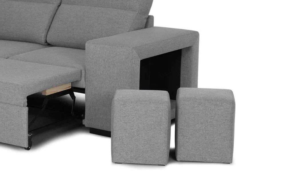 harrison chaise longue reversivel com camisa cinza