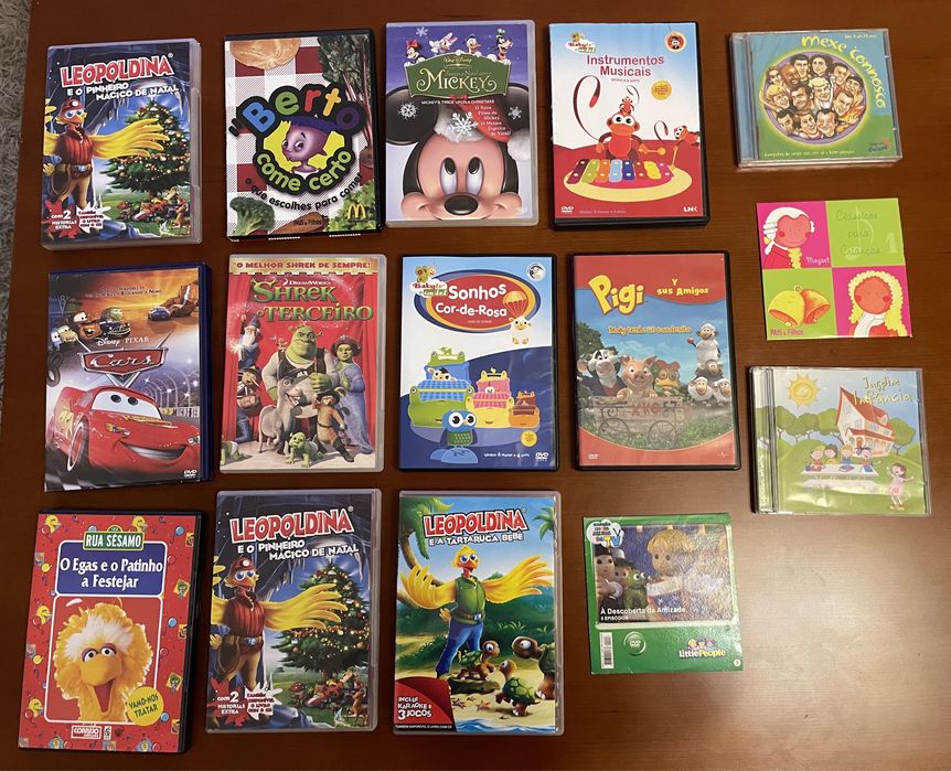 Children's DVDs and CDs: Various Ana, Little People, and Others64739395065601121