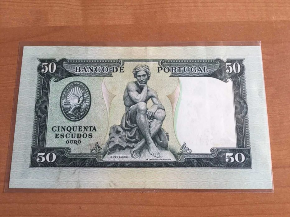 50 escudos 1955 Portugal Nova Não circulada
