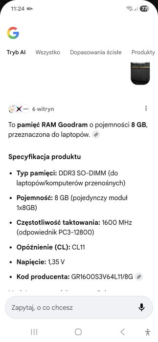 Ram DDR3L 8GB 1,35V 1600MHZ Goodram (1)