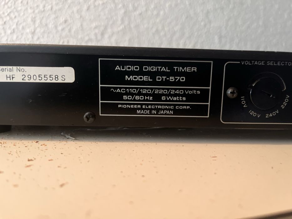 Pioneer DT-570 Audio Digital Timer