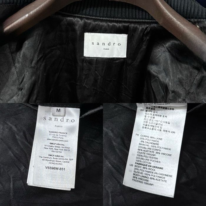 Куртка жіноча Бомбер Sandro Paris Bomber Wool Zip Jacket чорний хакі M