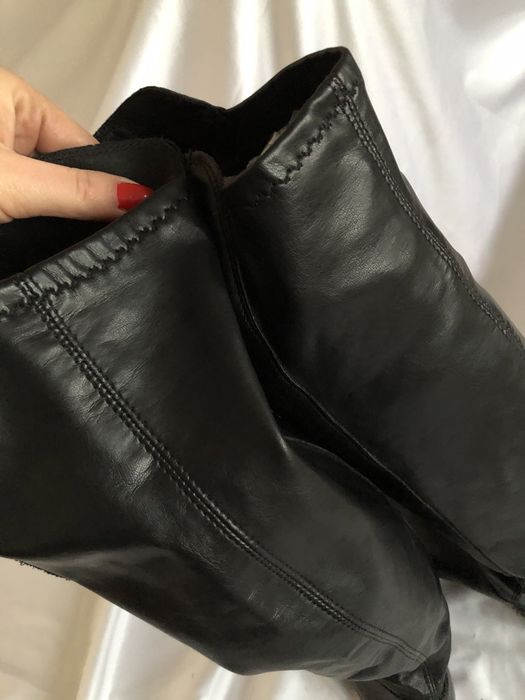 Skórzane kozaki nowe 38 made in italy
