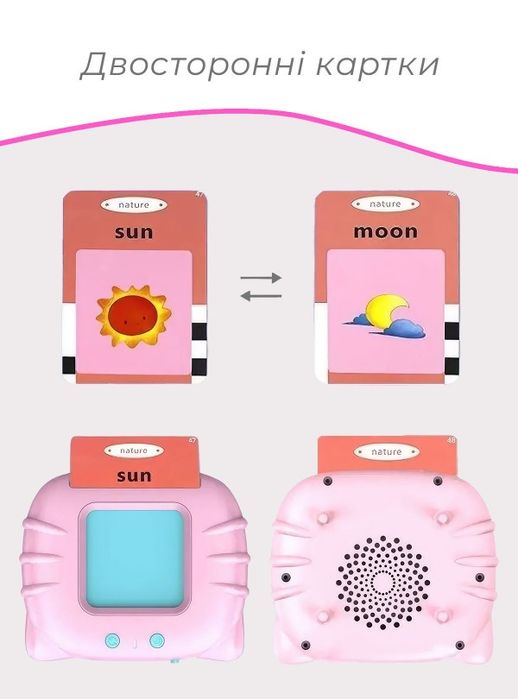 Дитячі розвиваючі картки Монтессорі для вивчення англійської мови