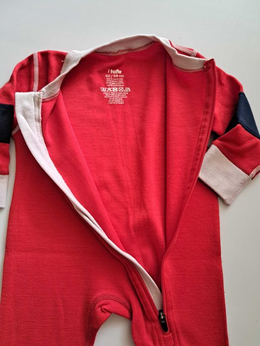 Rampers/kombinezon Tufte, merino wool/wełna bambus, r. 62/68