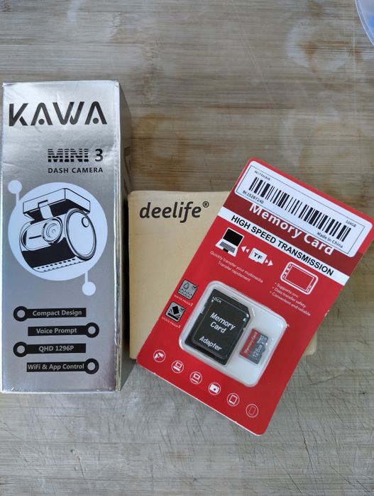 Carro Camara dashcam + cartão memória + cabo ODB/usbC