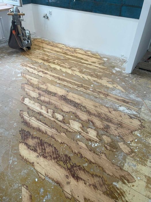 Cyklinowanie, renowacja i układanie  podłóg drewnianych, parkietów