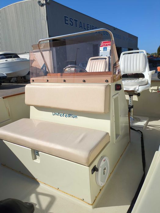 barco desportivo, barco de pesca com Mercury de 100 cv e reboque