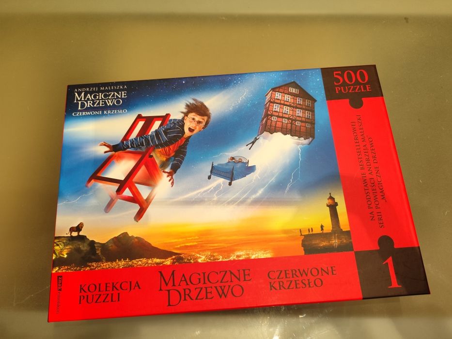 Puzzle Andrzej Maleszka Magiczne Drzewo Czerwone Krzesło 500 elementów UNIKAT