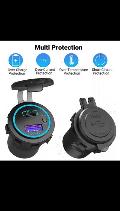 Автомобільне зарядне 65вт 12_24 v