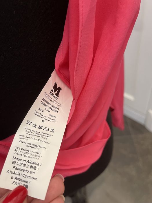 MISSONI piękna bluzka, fuksja, 100% jedwab