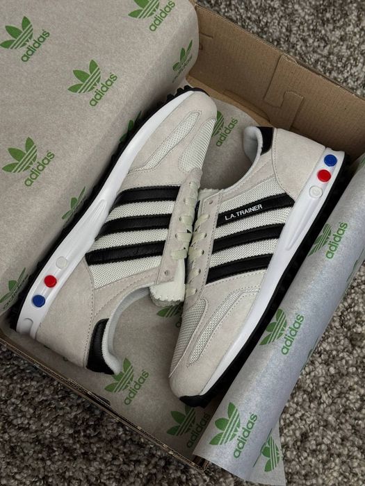 Кросівки сітка чоловічі Adidas LA Trainer Beige Black 41-45р