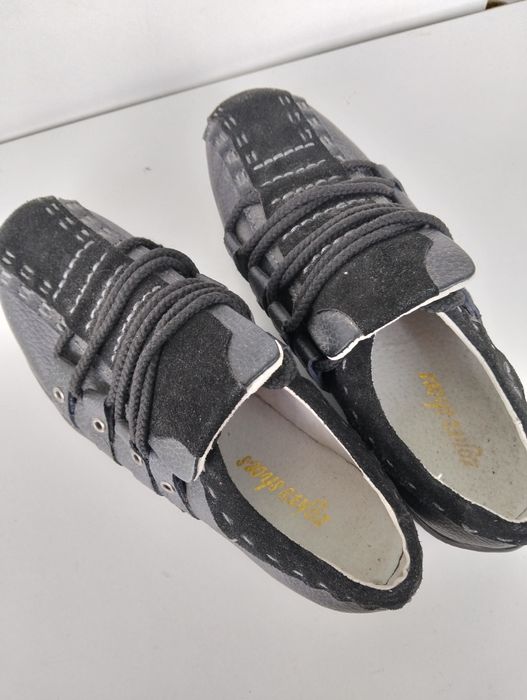 Кроссовки-туфли  кожаные.