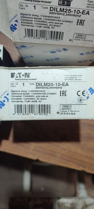 Stycznik Eaton DIL 25 45A