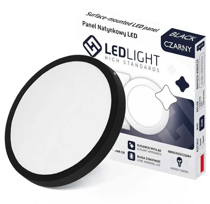 PLAFON led panel lampa sufitowa natynkowy 18W neutralny okrągły 21cm