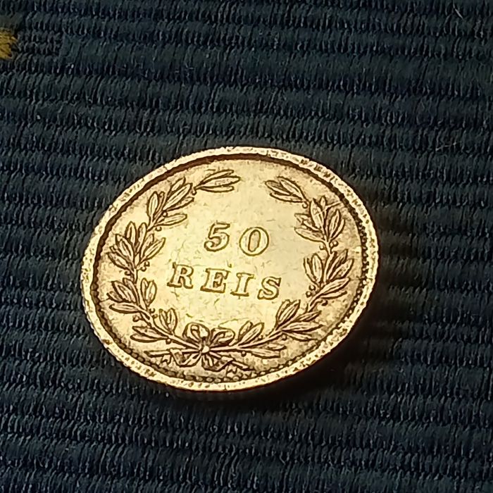 moeda 50 reis do ano 1889 prata