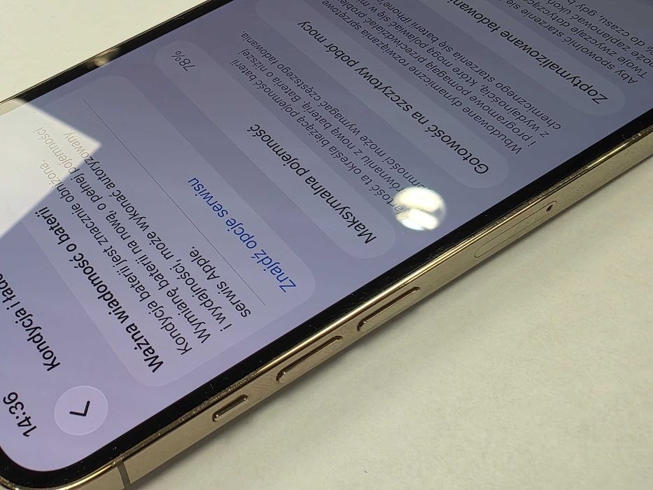 iPhone 13 PRO 512GB Dual SIM (SIM + eSIM)/ Gold/ BAT 78%/ Grade A-/ + ładowarka/ GW 6 MSC