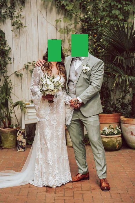 Suknia Ślubna w stylu Boho ( Kolekcja Anne-Marie) -  stan idealny