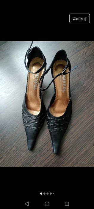 Buty Szpilki wysokie czarne sesja boho Vintage eleganckie retro lekkie
