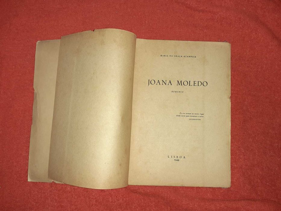 Livro Antigo Raro - Joana Moledo