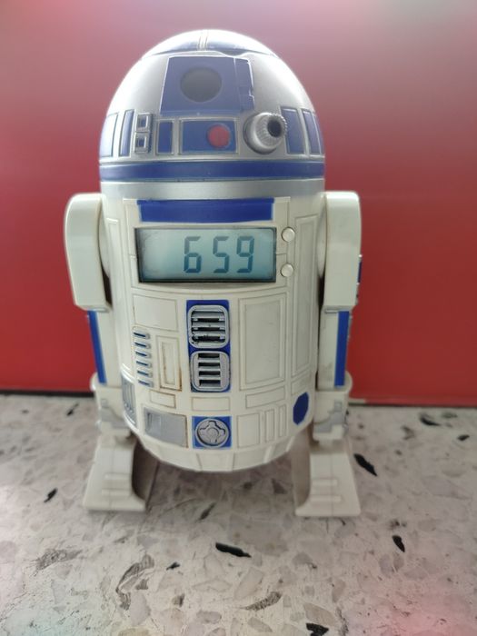 R2 D2  budzik z projektorem. Star Wars.