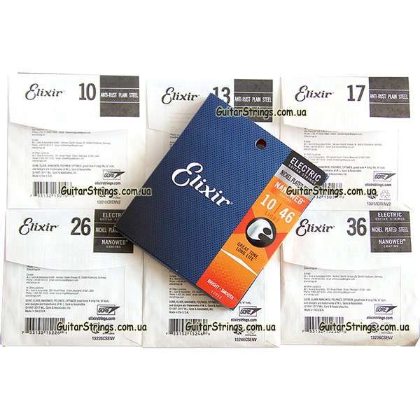 Струны Elixir для электрогитары, бас-гитары, акустической гитары США