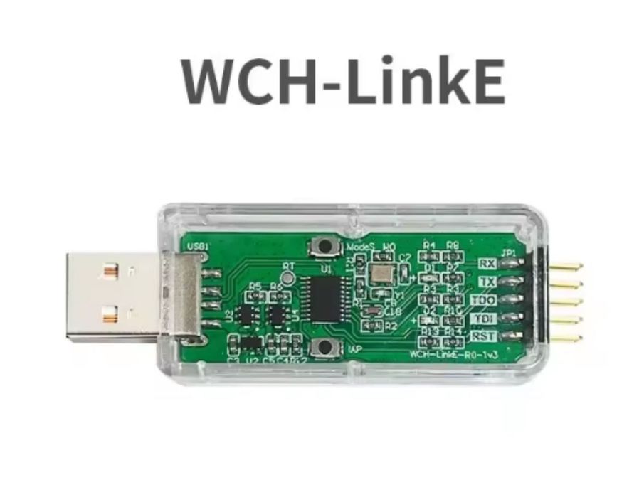 Відладчик-програматор WCH-LinkE для мікроконтролерів WCH RISC-V та ARM, підтримка онлайн-завантаження, інтерфейс SWD, USB-UART адаптер