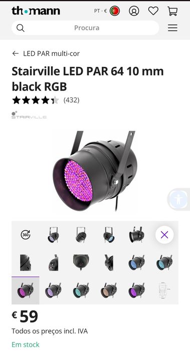 Projetor(es) RGB Led Par64