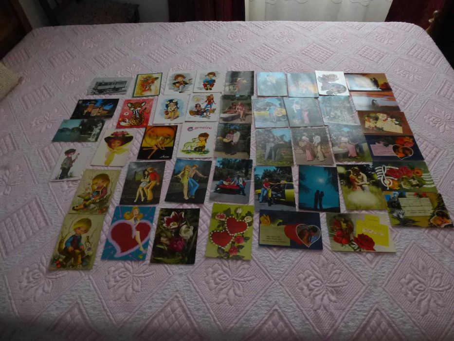 lote 44 postais vintage