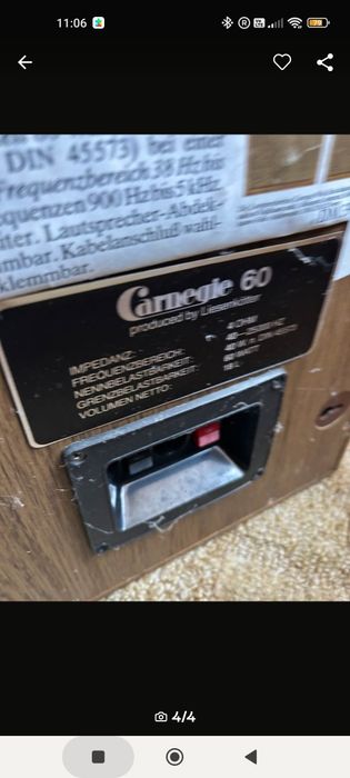 Sprzedam kolumny Carnegie 60