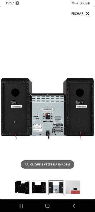 Aparelhagem  LG CM2760 Hi-Fi 160W RMS + Bluetooth + CD + USB + Comando
Micro Hi-Fi