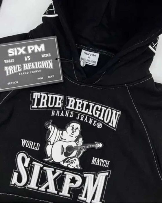 Худі True Religion x Sixpm кофта чорна hoodie тру реліжн 6pm y2k sk8