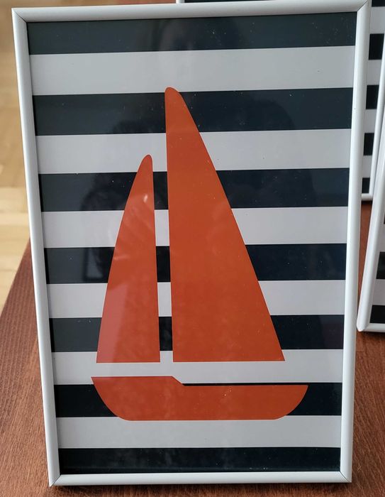 Ramki z obrazami marynistycznymi 3szt