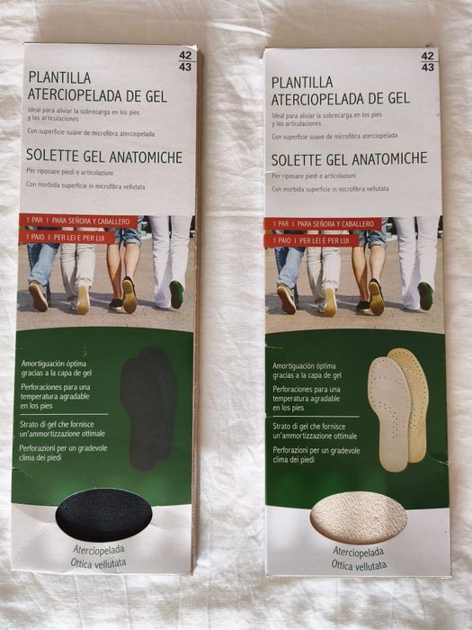 Palmilhas amortecedoras aveludadas 42/43
