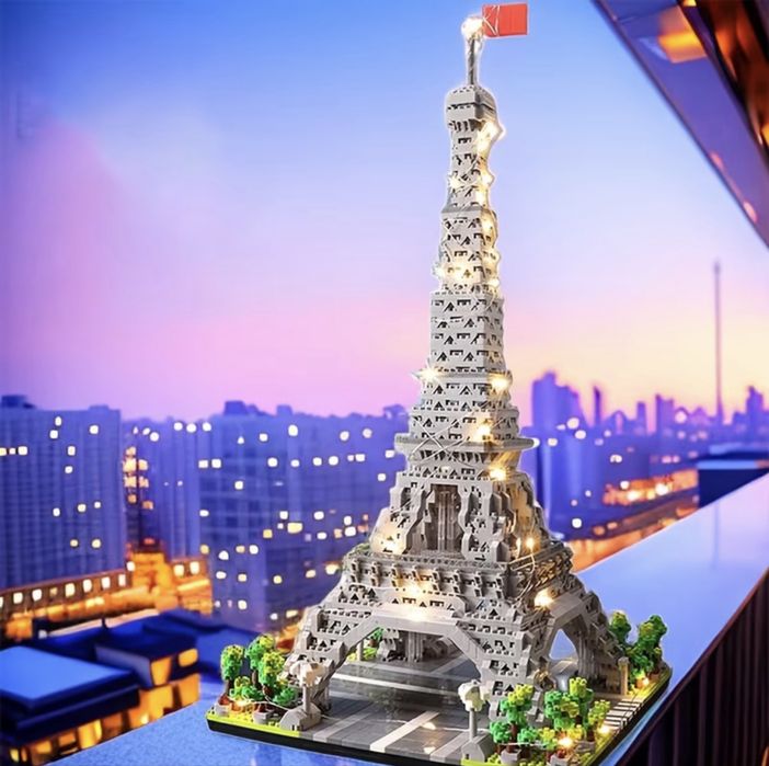 Klocki wieża Eiffla typu Lego