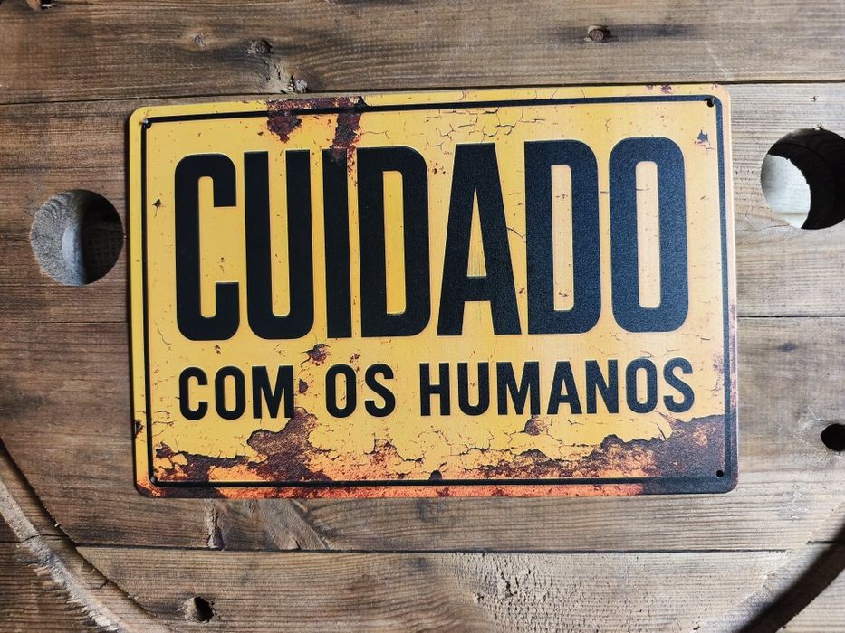 Placa de metal decorativa 20x30cm nova