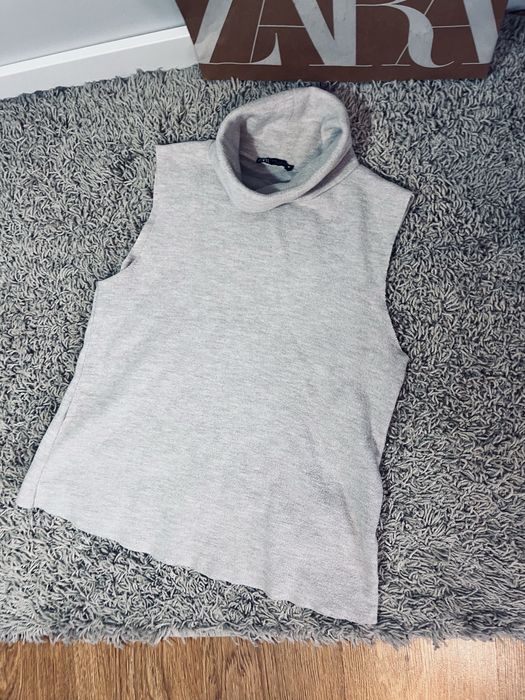 Piekny bezowy golf zara rozm M damski
