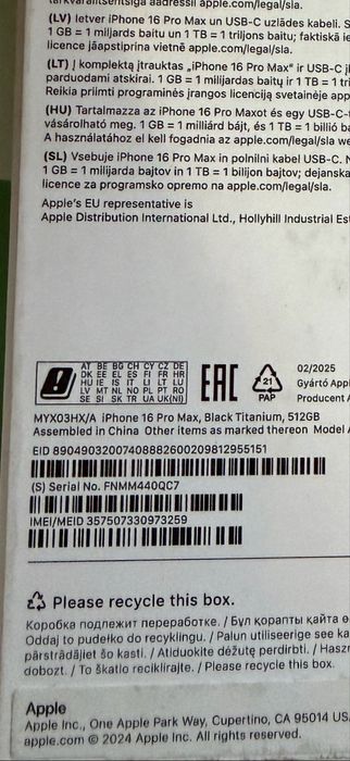 Iphone 16 Pro Max 512gb