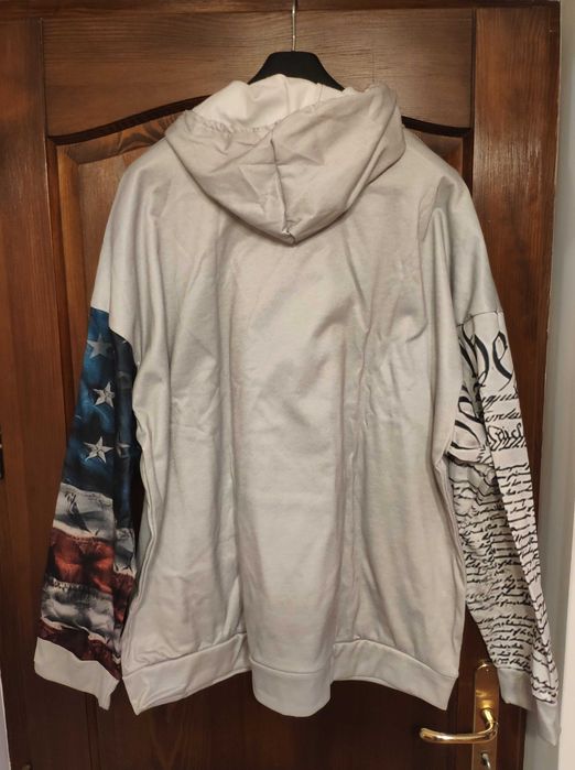 Ogromna nowa bluza lekko ocieplana 5XL kremowa