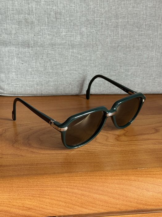Cartier Vitesse  1991 r. | Unikat Zielony Marbled Okulary przeciwsłoneczne