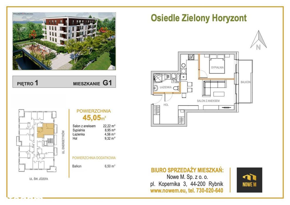Mieszkanie 2-pokojowe premium z dużym balkonem w nowym budynku z windą